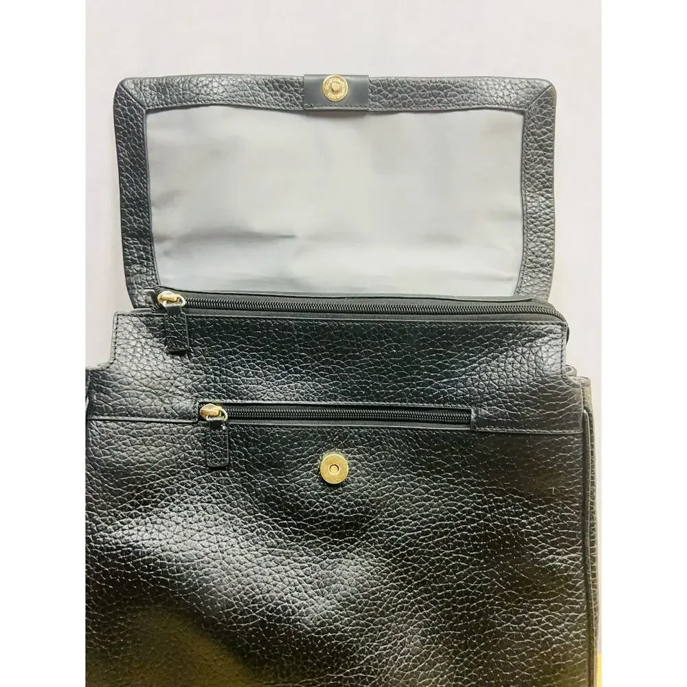 Storksak Black Leather Baby Backpack Diaper Bag